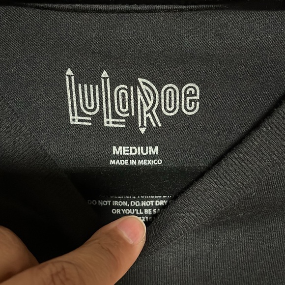 NWT Lularoe Glow in the dark, Rocker Tee, Skeletons - Picture 4 of 7